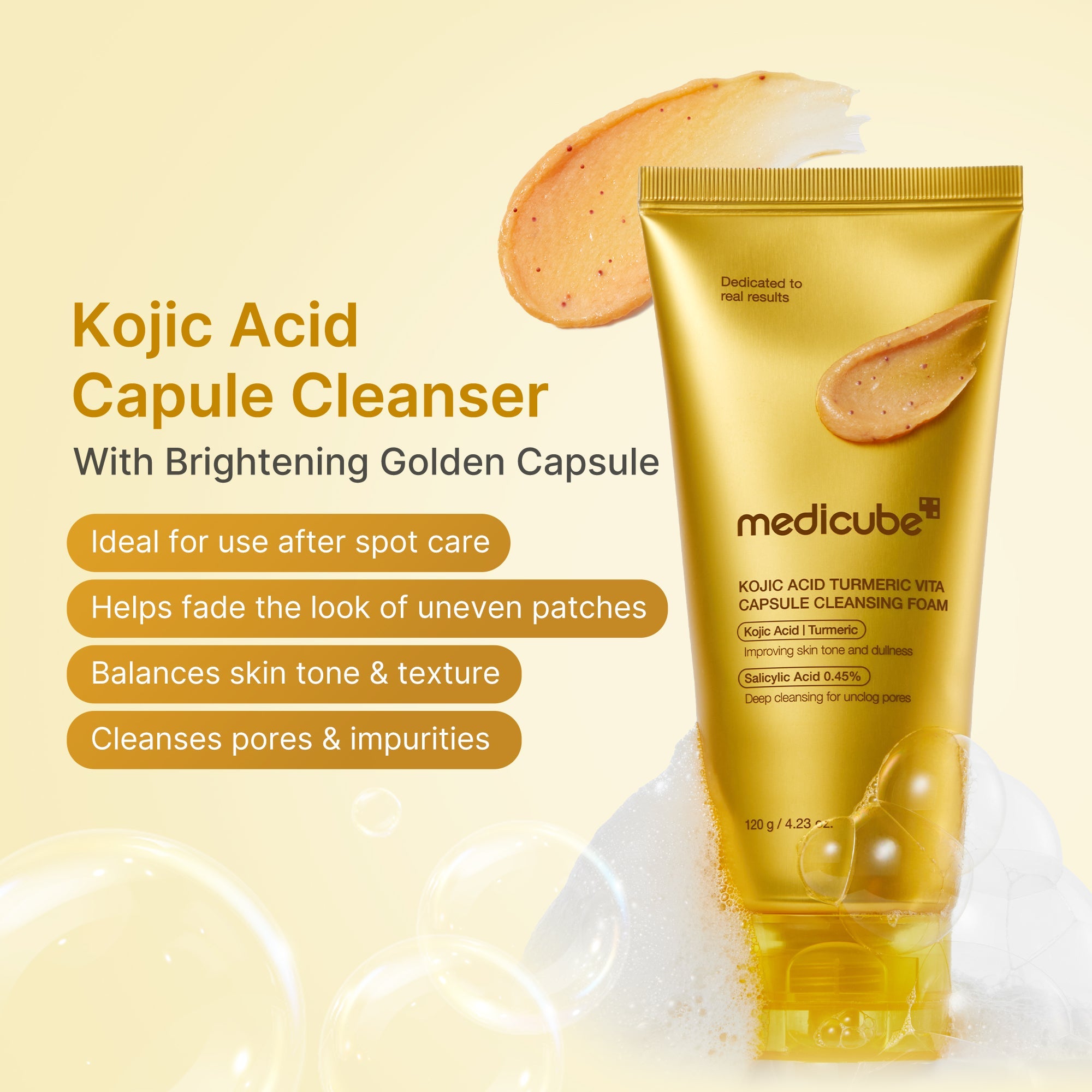 Kojic Acid Turmeric Vita Capsule Foam Cleanser P8