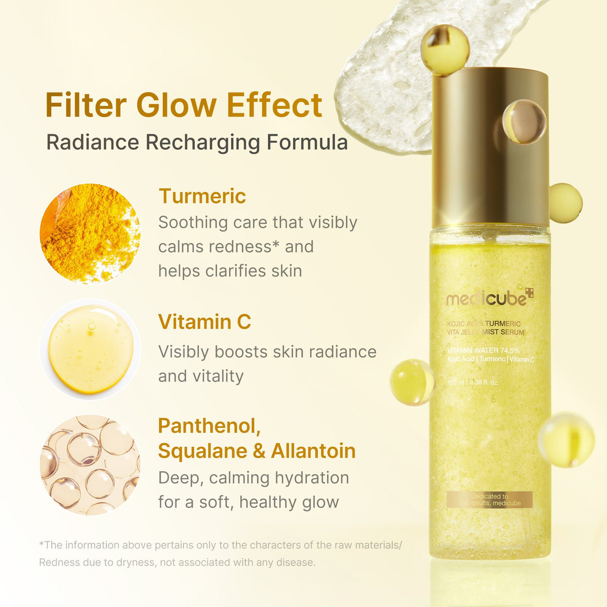 Kojic Acid Turmeric Vitamin Gold Jelly Mist Serum H1