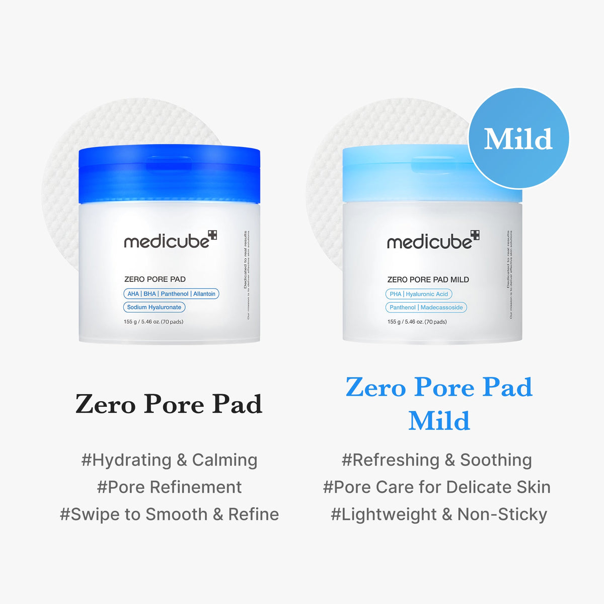 Zero Pore Madecassoside Pads (Mild) X6