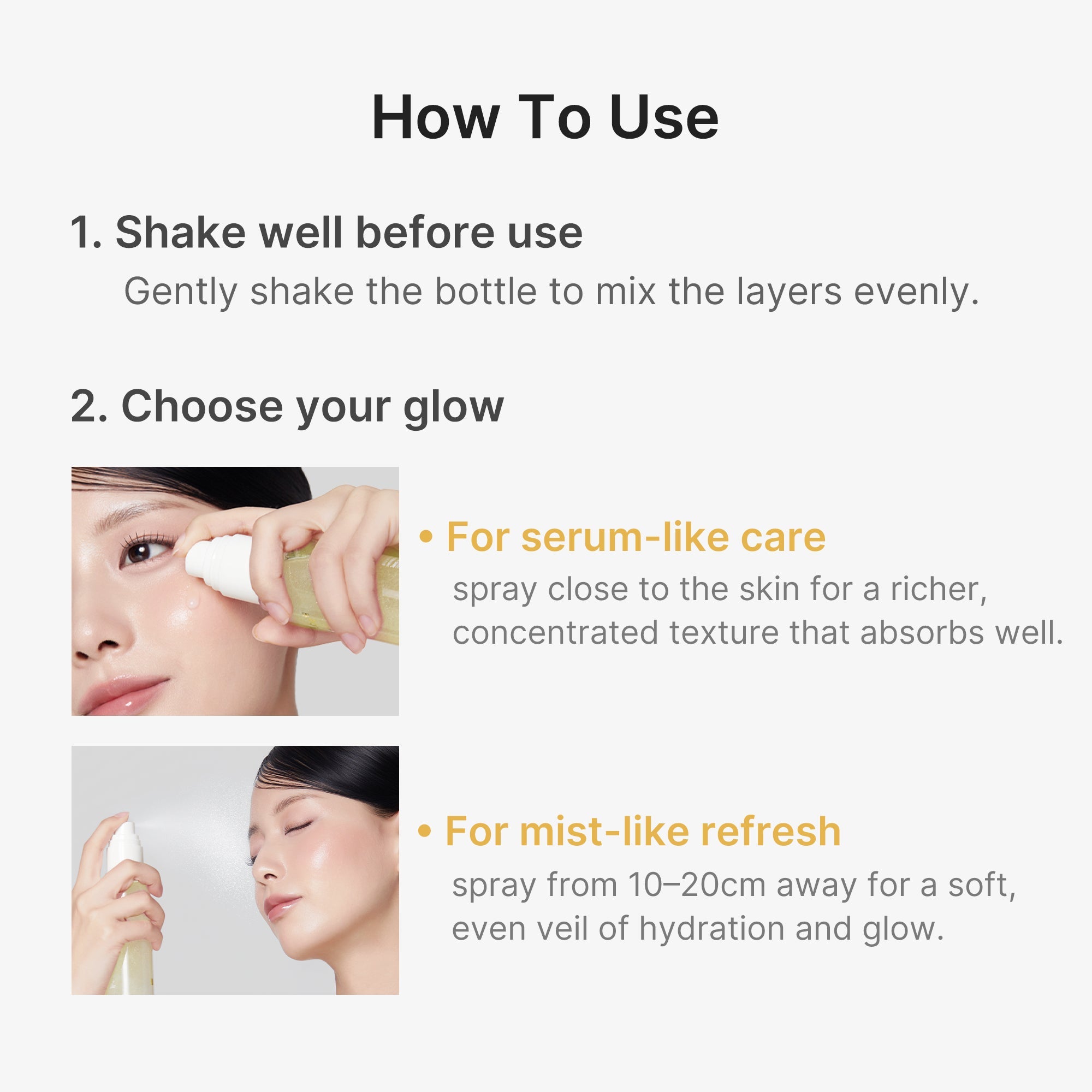 Kojic Acid Turmeric Vitamin Gold Jelly Mist Serum H1