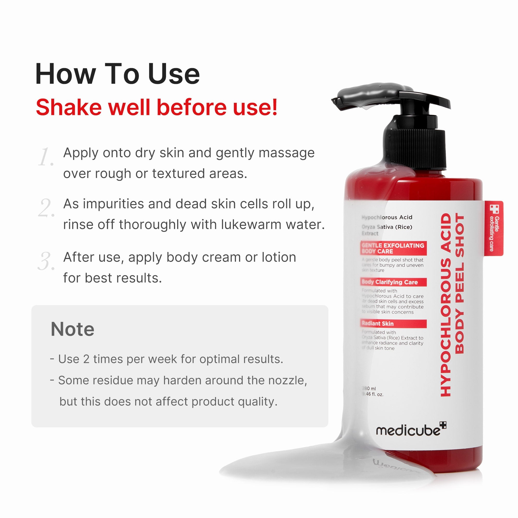 Hypochlorous Acid Rice Body Peel Shot Q2