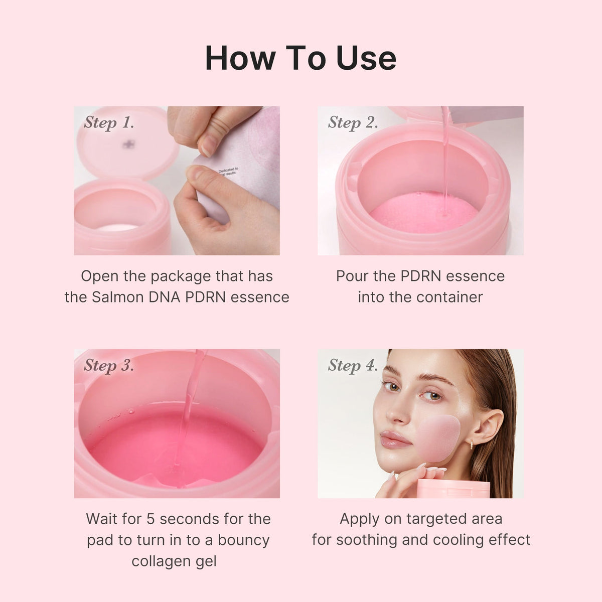 PDRN Pink Collagen Gel Toner Pad S0